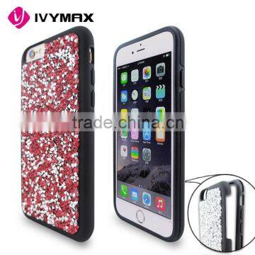 Guangzhou factory wholesale bling crystal diamond hybrid phone case for iphoen 6s