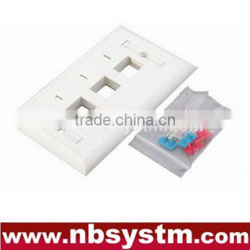 Face Plate 3 port, size:70x115mm