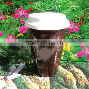 Creative Starbuck Double Layer Pure Color Glazed Ceramic Mug photo-5