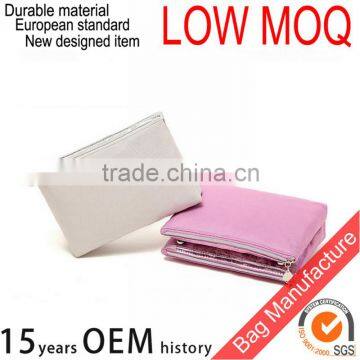 Beauty travel white makeup bag with magnetic snap