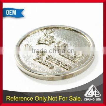 China Supplier Cheap Silver Embossed Shopping Cart Euro Token photo-2