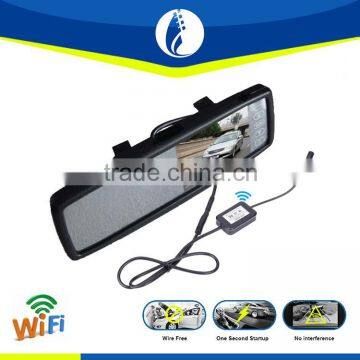 4.3 inch WiFi wireless Transceiver car rearview mirror camera dvr+rear camera +Special bracket