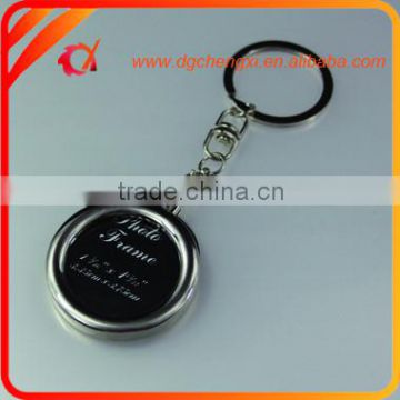 circular shape photo frame key chain for Wedding Gifts