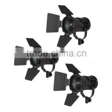 3 Pcs Kit 30W LED Fresnel Focusable Video Light Daylight 5600K