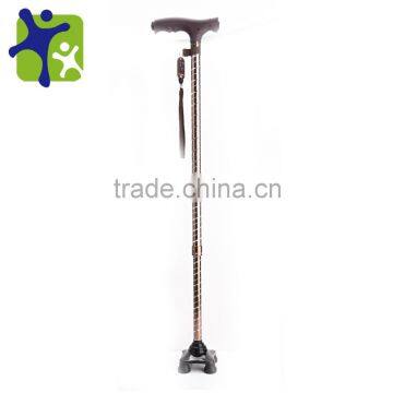 Elderly crutches with LED lights, multi-function aluminum cane