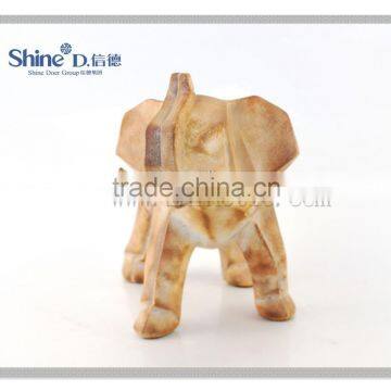 Small Standing Elephant Statues for Table Top Home Figurine Decoration photo-2