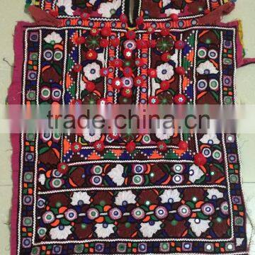 Beautiful Multi color handmade Vintage Banjara mirror work dress Kutchi Indian Tribal embroidery