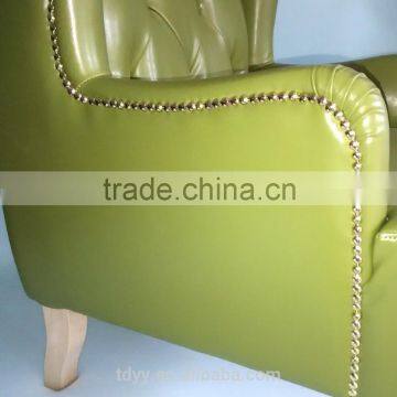 TDSF-05 QVB JIANDE TONGDA LIVINGROOM BIRCH WOOD FOOT PU LEATHER SOFA COFFEE SHOP SOFA LEISURE SOFA LIVING ROOME SOFA