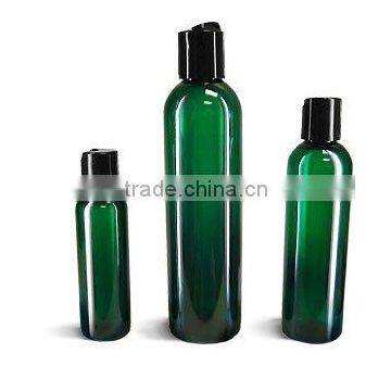 black color cap green pet Plastic bottle