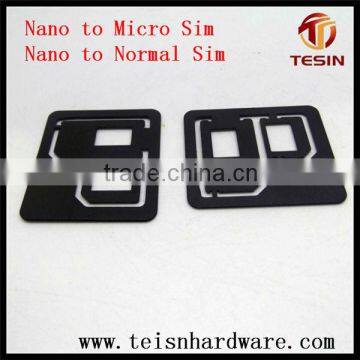 Plastic new style good fixed black nano sim to sim adaptor for iPhone 4 4S Samsung HTC