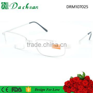 Promotion supermarket full frame metal cheap slim reading glasses eyewear