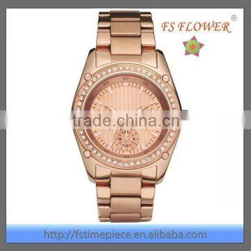 FS FLOWER - Luxury All-Stainless Steel Rose Gold Diamond Female Watch