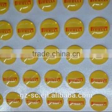 Custom clear epoxy resin sticker, plastic round sticker