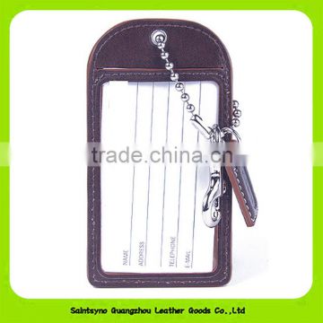 2016 Promotional gift item wholesale travel PU luggage tag leather 16034