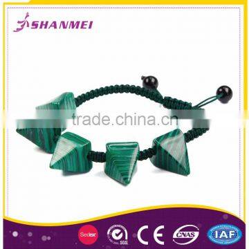 Jewelry Online Store Cheap Semi Precious Malachite Color Stone Bracelets