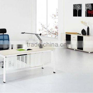 Suisheng furniture A035 wood metal desk with modesty panel