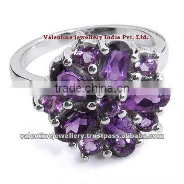 amethyst silver ring, Amethyst 925 Sterling Silver Ring