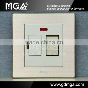 MGA Q7L Series 13A Double Pole Fuse Type Switch Grounding