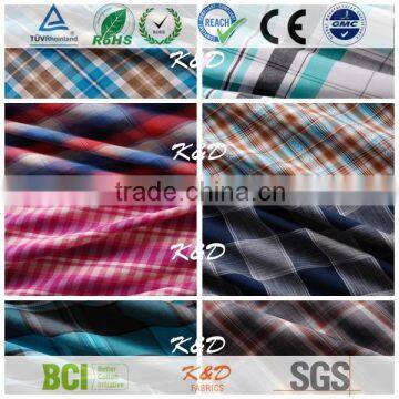 woven designer check plaid polyester fabric wholesale