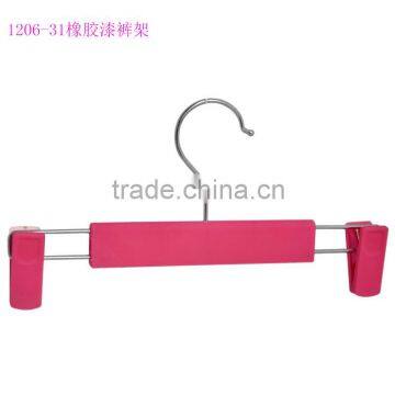 Colored Rubber Plastic Bottom Pants Hangers photo-2