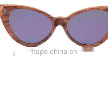 Vintage Butterfly Shape Frame Natural Wood Sunglasses With Custom Logo photo-3
