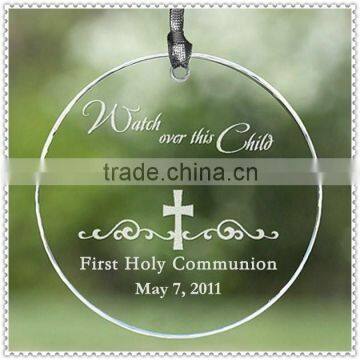 Round Shape Cheap Glass Ornaments For Promotional Gifts