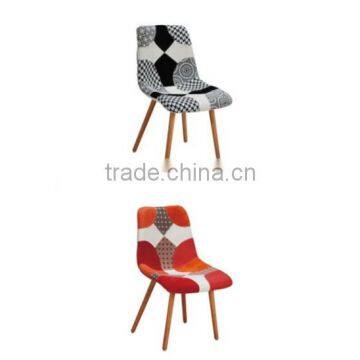 Patchwork dining room chairs cheap with four wood legs