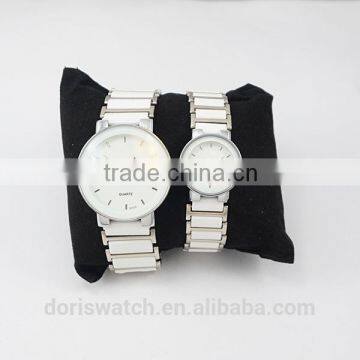 High-tech Stainless Steel And White Ceramic Watch Design Steel Ceramic Watch Couple