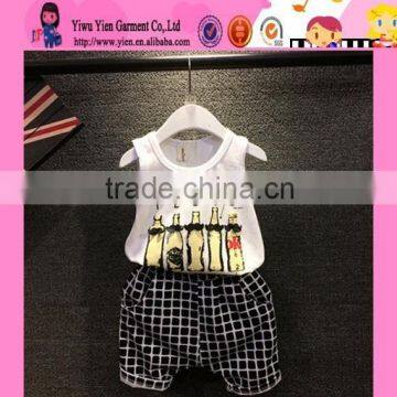 2015 Profession Factory Selling High Quality Clothes Alibaba Hot Sale Grid Short Children Boy Clothes