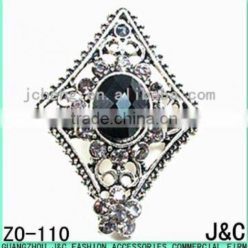 Diamond Shaped Jewelry Rhineston Zamac Button photo-1