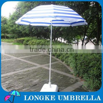 90cm blue and white stripe foldable beach parasol sun