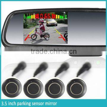 ak2-035lap radar detectorrearview mirror monitor germid with Compass&Temp,bluetooth,parking sensor,automatically reverse diaplay