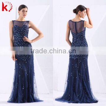 New Style Fantastic Beading Sheer Back Sweetheart Evening Dress Turkey