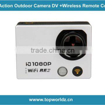 Hot Selling 2.0 inch screen Full HD 1080P WiFi Sport Action Outdoor Camera DV +Wireless Remote Control AT300