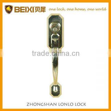 High security popular USA zinc alloy polished brass finish entrance door lock