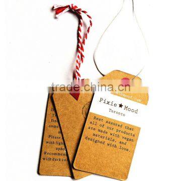 Garment,Shoes,Bags jeans hangtags Custom Kraft Paper Hangtag