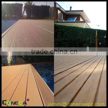 wood plastic composite Outdoor Anti-UV hollow grooved wpc decking