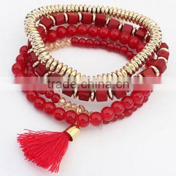 Made in turkey red trioncube fashion bracelets