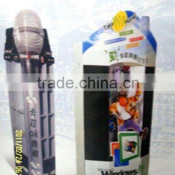 outdoor microphone round floor display stand