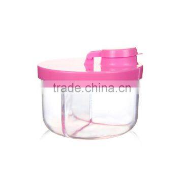 2015 New arrival new custom pink baby milk powder case container