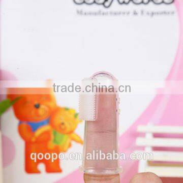 Factory Sale Food Grade Soft Silicone Fingers Toothbrush Teether For Kids photo-2