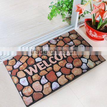 The cheapest price flocking door mat entrance recycled rubber floor mat