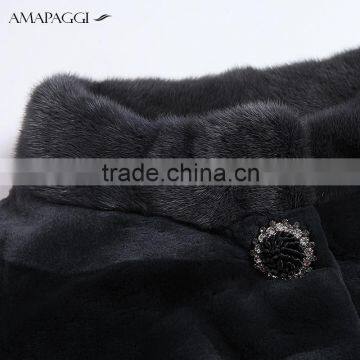 Hot Sale Real Natural Cashmere Fur Coat for Winter Overcoat photo-4