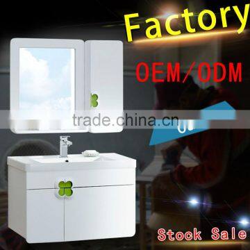 1035 Chaozhou factory modern wall-mounted bathroom cabinet with LED lights