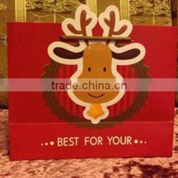 Customized High Quality And Fancy Printed Christmas Luxury Brown Paper Gift Bag With Logo