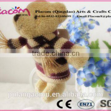 Cheapest and Hot Selling Plush Keyring Bear With Sweater photo-4