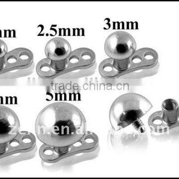 316L stainless steel dermal anchor body piercing jewelry