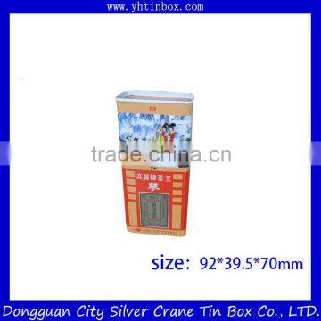 Rectangular Chinese tea tin canister