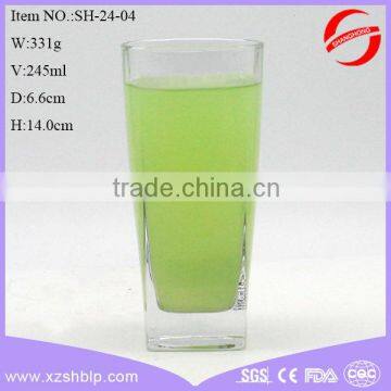 245ml clear glass cup for drinking