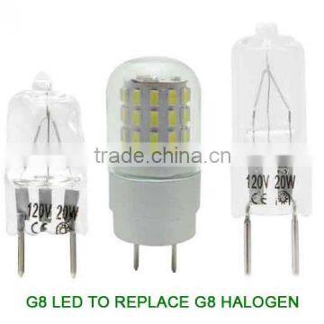 G8 LED 3W Light Bulb Lamp Spotlight to Replace 20W G8 Halogen Bulb 120V 240V